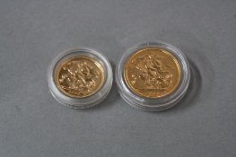 A FULL GOLD SOVEREIGN AND A HALF GOLD SOVEREIGN, BU 2000 (2)