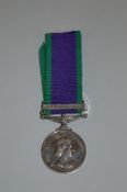 AN ELIZABETH II CAMPAIGN SERVICE MEDAL, (South Arabia Bar) correctly named to 23682098 Fus R.