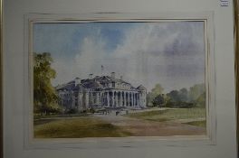IVAN TAYLOR, (20th Century British b.1946), 'Shugborough Hall', a watercolour, signed lower left,