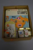 A BOX OF STAMPS, in albums and loose