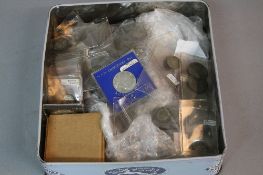 A TIN CONTAINING MAINLY UK COINAGE, with lots of pre 1947 silver coins