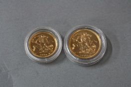 A 2001 FULL GOLD SOVEREIGN AND A 2001 HALF GOLD SOVEREIGN, BU (2)