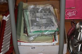 A SMALL BOX OF LOCAL HISTORY EPHEMERA ETC