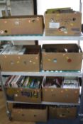 EIGHT BOXES OF BOOKS, including Dick Francis novels, children books, gardening interest, etc