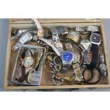 A BOX OF WATCHES, Timex etc