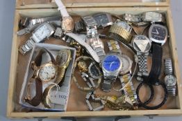 A BOX OF WATCHES, Timex etc