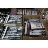 A QUANTITY OF BOXED CUTLERY, to include Walker & Hall and Elkington etc