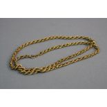 A 9CT ROPE LINK NECKLACE, approximate length 55cm, approximate weight 9.1 grams