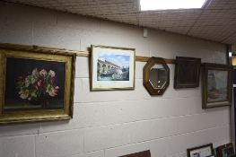 C.H.BENNETT, STILL LIFE OF ROSES, oil on canvas, signed lower right, 39.5cm x 50cm, together with