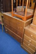 A TEAK CHEST OF FOUR LONG DRAWERS (sd)