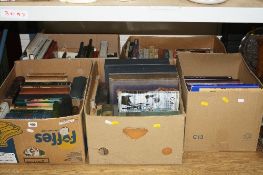 FIVE BOXES OF BOOKS, including general interest (five boxes)
