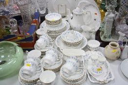 A ROYAL ALBERT 'MEMORY LANE' PATTERN DINNER SERVICE, includes seconds (over 65 pieces) (wear to