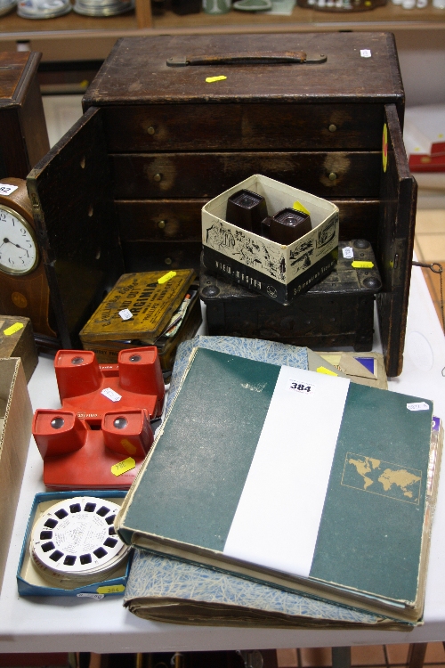 A QUANTITY OF SAWYERS VIEWMASTERS AND REELS, loose and contained in a viewmaster album, reels mainly