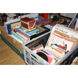 TWO BOXES OF ANTIQUE RELATED BOOKS, including price guides and fishing related books and a box of