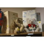 TWO BOXED STEIFF MODERN COLLECTORS BEARS, Christmas Bear 2009, limited edition No 1263, complete