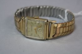 A GOLD PLATED LONGINES WRISTWATCH