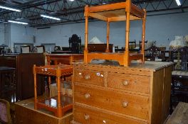A PAIR OF YEW WOOD BEDSIDE UNITS