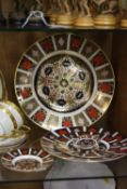 ROYAL CROWN DERBY, five pieces '1128' pattern, to include miniature saucer, saucer for coffee can,