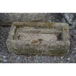 A STONE RECTANGULAR TROUGH