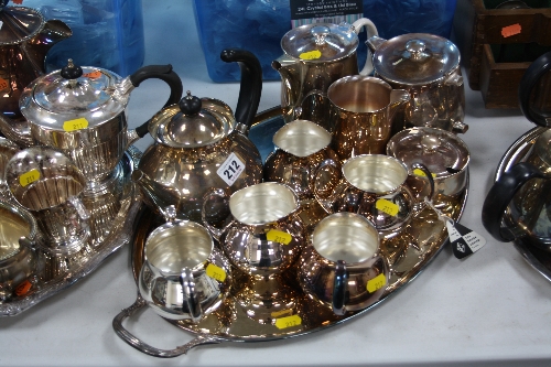 PLATED WARES DESIGNED BY ERIC CLEMENTS, to include Mappin & Webb teapot and sugar bowl and two