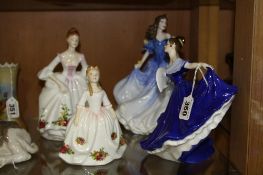 FOUR ROYAL DOULTON FIGURES, 'Elaine' HN2791, 'Rebecca' HN4041, 'Country Rose' HN3221 and 'Old