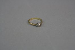 A LATE 20TH CENTURY DIAMOND SINGLE STONE RING, estimated modern round brilliant cut diamond weight