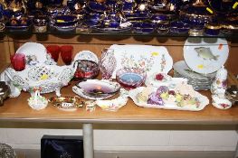 VARIOUS GLASS AND CERAMICS, to include Royal Crown Derby '1128' gold banded trinket, Caithness,