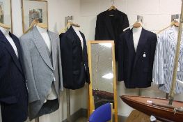 GENTLEMAN'S CLOTHING, to include grey mourning suit (size not known), various suits (Fraser
