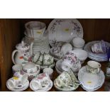 A QUANTITY OF CERAMIC TEA AND COFFEE WARES, mainly part sets including Royal Doulton, Wedgwood,