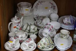 A QUANTITY OF CERAMIC TEA AND COFFEE WARES, mainly part sets including Royal Doulton, Wedgwood,