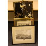 TWO 19TH CENTURY ENGRAVINGS OF 'OLD HOUSE IN WEDNESBURY, VIEW OF WEDNESBURY CHURCH', and North