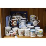 A QUANTITY OF ROYAL COMMEMORATIVE CERAMICS including modern and limited edition pieces, some boxed