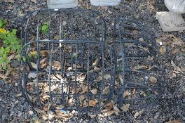 THREE METAL HAY RACKS