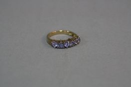 A 9CT TANZANITE RING, ring size M, approximate weight 3.4 grams
