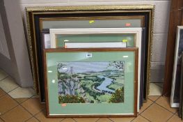 SIX TAPESTRY AND NEEDLEWORK PICTURES, all late 20th Century, all framed and glazed (6)