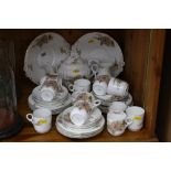 KAYE & CO, WORCESTER TEA SERVICE, for twelve settings (missing sugar bowl, gilt rubbed, one or two