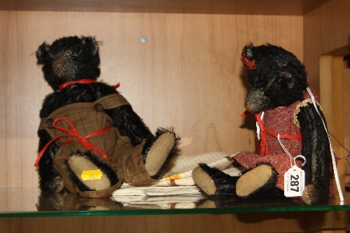 TWO MEMORY LAIN BEARS, by Sue Lain 'Jack' and 'Jill', both limited edition Jack No 8 of 25 and Jill,