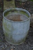 A GALVANISED DOLLY TUB