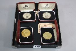 FOUR CASED CONCORDE SILVER COINS, approximately 29 grams each