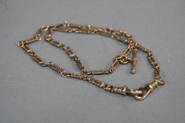 A 9CT WATCH CHAIN, approximate length 47cm, approximate weight 17.8 grams