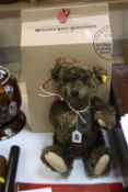 A BOXED MODERN STEIFF COLLECTORS BEAR, No 836, with working growler