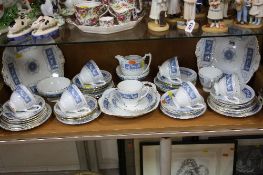 COALPORT 'REVELRY' TEAWARES, to include two cake plates, milk jug, two sugar bowls (one backstamp