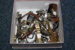 A BOX OF THIRTY ONE MIXED WATCHES