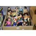 A COLLECTION OF MODERN COMPOSITION COLLECTORS COSTUME DOLLS, painted features, jointed bodies,