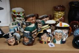 VARIOUS TOBY AND CHARACTER JUGS, to include Royal Doulton miniature 'Town Crier' D6544, 'Rip Van