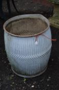 A GALVANISED DOLLY TUB