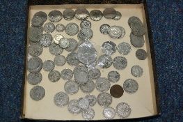 A BOX OF MIXED COINS