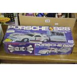 A BOXED PORSCHE 928 BATTERY OPERATED RADIO CONTROL RACING CAR, No.555SC, made for Schuco ?, no