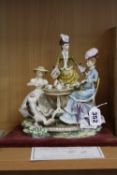 A BOXED LIMITED EDITION ROYAL WORCESTER FIGURE GROUP FROM VICTORIAN SERIES, 'The Tea Party', No