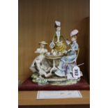 A BOXED LIMITED EDITION ROYAL WORCESTER FIGURE GROUP FROM VICTORIAN SERIES, 'The Tea Party', No